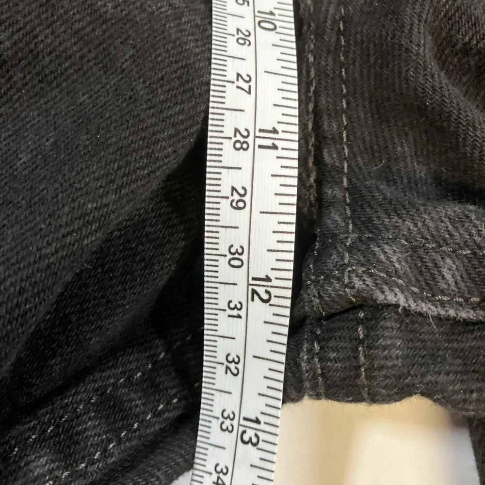 Levis 505 Jeans Mens 34x30 Black Straight Leg Zip Fly Stretch Denim